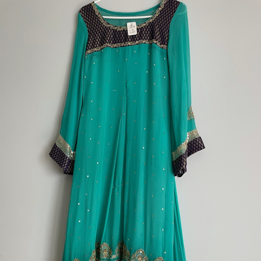 High-low Chiffon Teal Top
